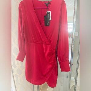 RW &Co new Elegant Red/ rasberry satin Dress size 6